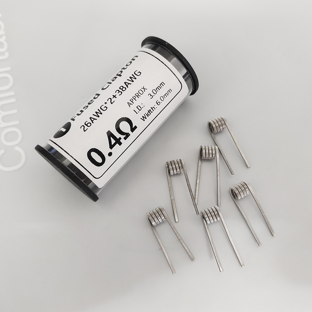 Coil Building Kit - 6 adet Ni80 26x2+38AWG ID3.0 0.4ohm