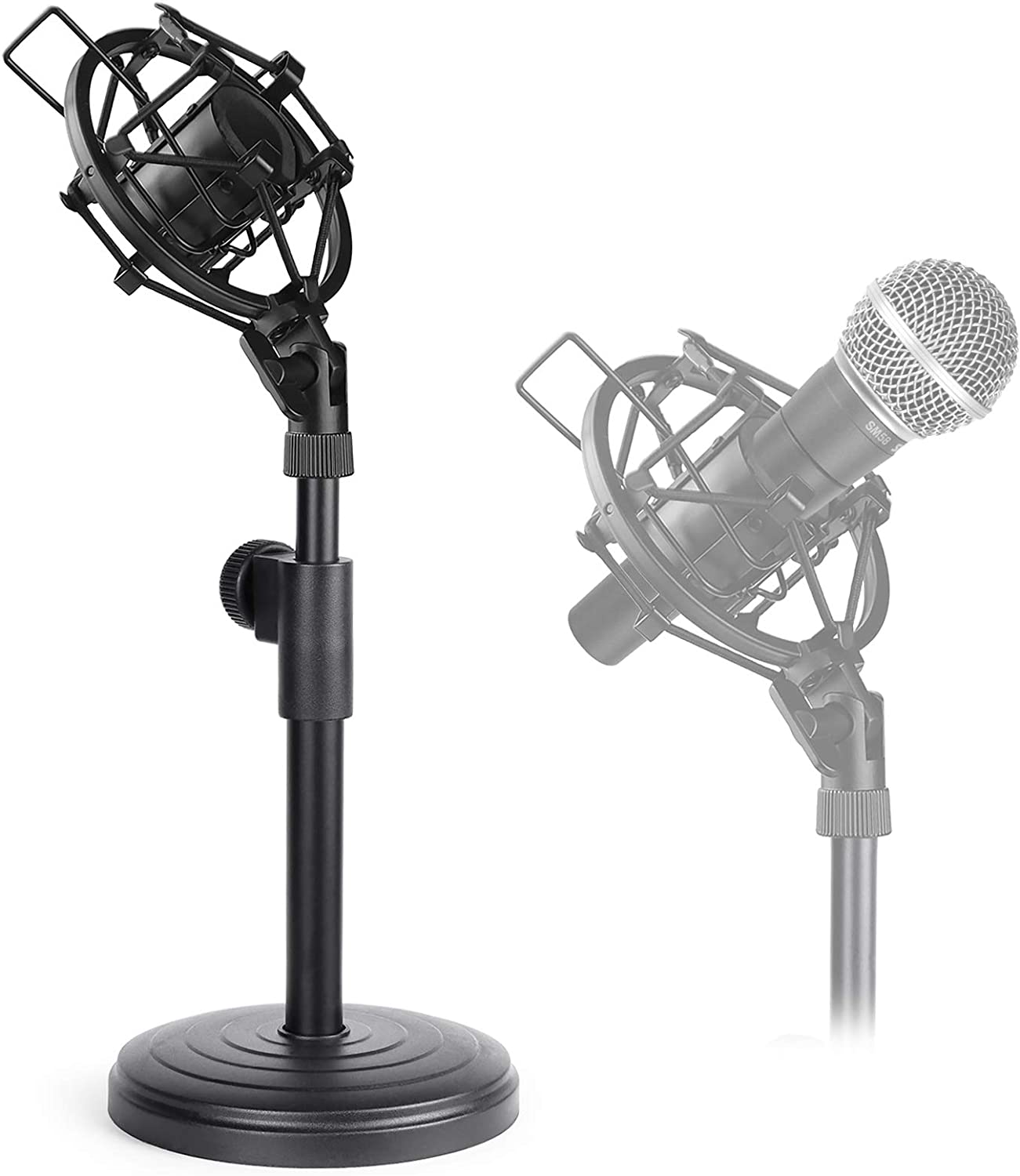 Shure Mic Sm58 - Masa mikrofon standı, ayarlanabilir masa mikrofon