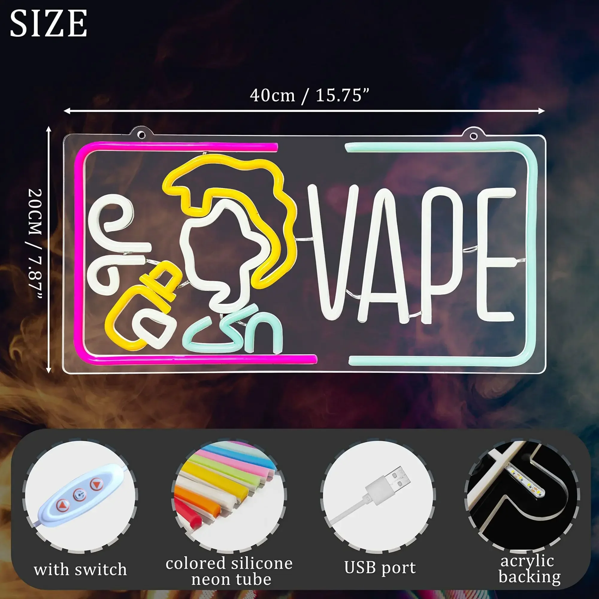 VAPE Neon Tabela Elektronik Si - Vape Decoration incelemesi ve fiyatı